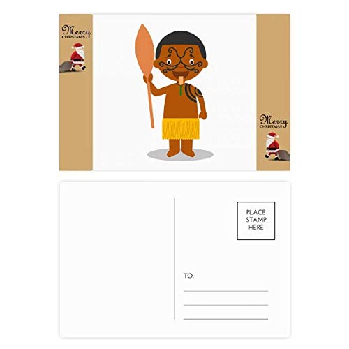 Cartes de remerciement Père Noël Noir lot de 20 pour fêtes