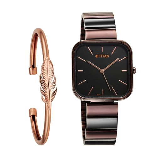 Titan Purple Stackables Quartz Analog Black Dial Stainless Steel Strap Watch for Women-2715KM01F (B0CSZ4TFL5) Amazon Price History, Amazon Price Tracker