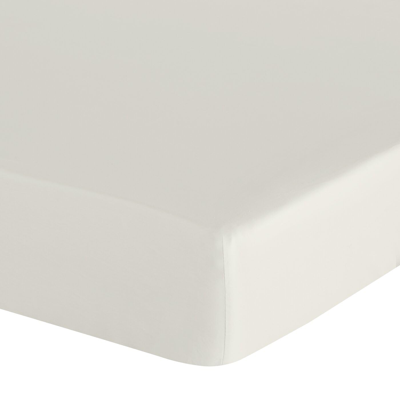 Eurofirany - Prześcieradło z gumką 220 x 200 cm - prześcieradło Basic z bawełny z gumką, wytrzymałe - do grubych materacy o głębokości 30 cm - wiele kolorów, kremowe