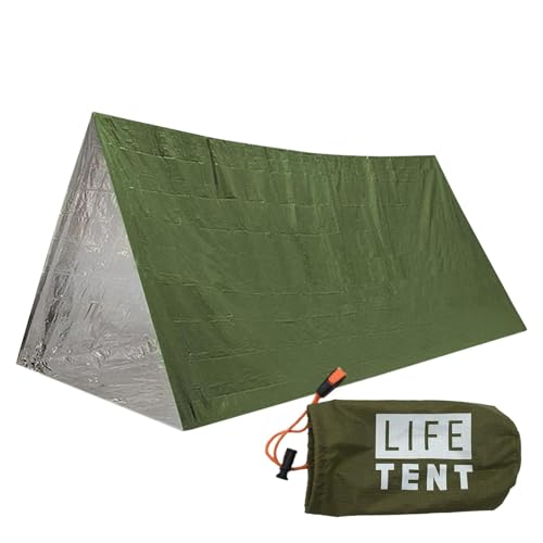 Life Tent, 240 x 150 x 90 cm, protección para todo tipo de clima, tienda de campaña de supervivencia, refugio de equipo de supervivencia de urgencia, refugio de tornado para acampar y senderismo, para