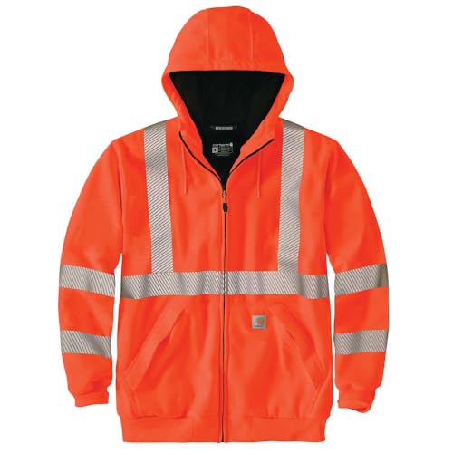 Sweat à capuche haute visibilité Carhartt contre le froid et la pluie homme