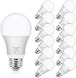 Yochoice LED Light Bulbs 100W Equivalent 1100 Lumens, A19 11W 5000K Daylight White Non-Dimmable, Super Bright No Flicker Standard E26 Edison Screw Bulbs for Home, Bedroom, Office Lamp, 12-Pack