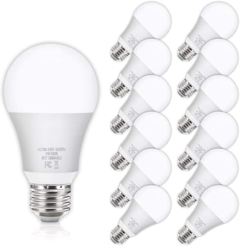 Yochoice LED Light Bulbs 100W Equivalent 1100 Lumens, A19 11W 5000K Daylight White Non-Dimmable...