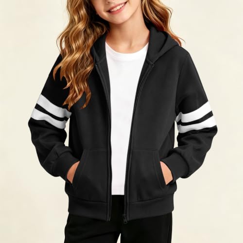 Hoodies for Girls Fashion Fleece lightweight Zip Up Hooded Sweatshirt - image 2