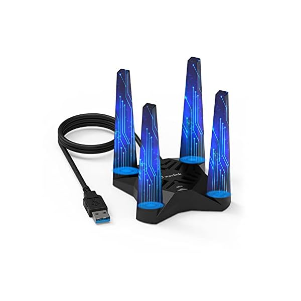 USB WiFi Adapter for Desktop PC, Wavlink AC1900 WiFi Adapter Dual Band Wireless Network Adapter with High Gain Antennas, MU-MIMO, Supports Windows XP/Vista/7/8/8.1/10/11 MacOS 10.7-10.15