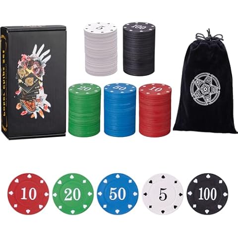 ZOWUBNK Denomination Poker Chips Set Cover