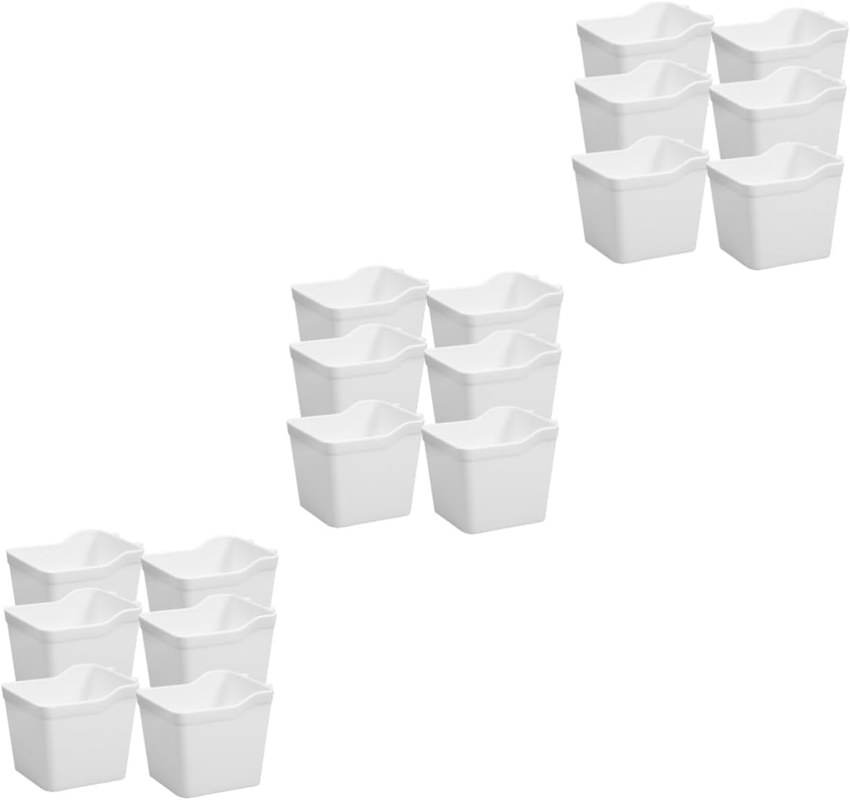 18pcs Pegboard Organizer Accessories Cups Bin Kit White for Garage Office Craft Room Storage