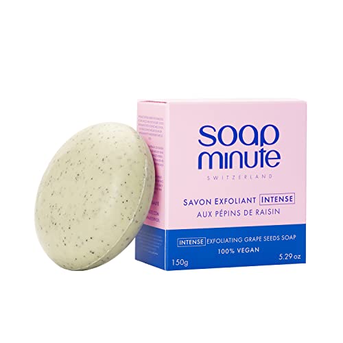 SOAP MINUTE • SAVON EXFOLIANT INTENSE AUX PÉPINS DE RAISIN • Exfolie, Adoucit・Corps - 150gr Cover