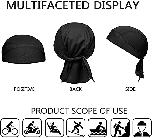 Pink Set 6 Pcs Do Rag Skull Caps Beanie Cap Biker Skull Cap Paisley Bandana Purple #TOP4