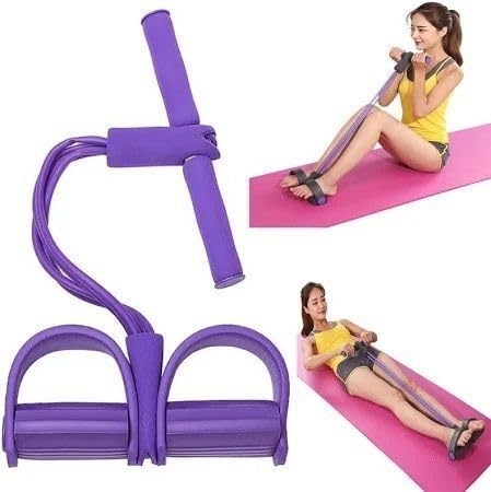 gymfreak Tummy Twister Ab Exerciser 4-Tube Yoga Pedal Pull Resistance Tube (Multicolor)-image-17