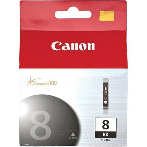 Canon CLI-8 Genuine Black Ink Tank, Compatible with iP5200R, iP5200, iP4200, iP4500, iP4300, MP970, MP960, MP950, MR800R, MP830, MP810, MP800, MP500, MX850, MP610, MP600, and MP530 Printers
