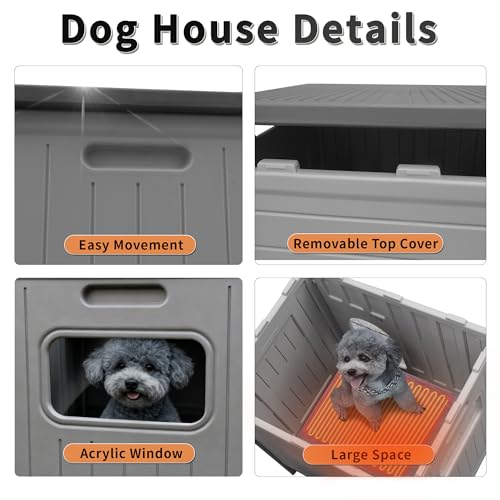 Casa para perros con calefacción interiores exteriores casa de perro aislada 5