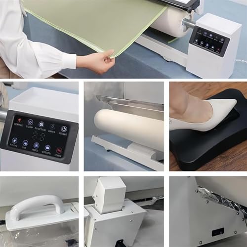 Pressa rotativa per ferro da stiro a vapore con pedale, touch screen, macchina da stiro domestica per vestiti, indumenti, tende, lenzuola, tovaglie