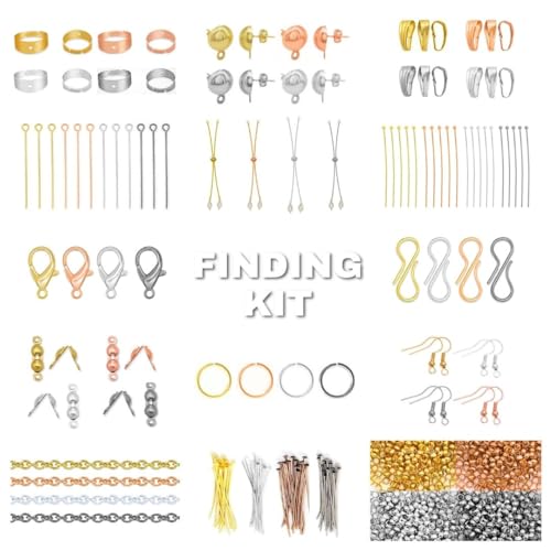 Image of SATRA TRADERS All-in-One Jewelry Finding Kit for Professional DIY Jewelry Repair and Making (Nickel)