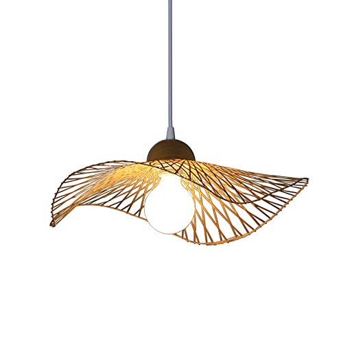 Suspension bambou tressé pour salon chaleureux style japonais