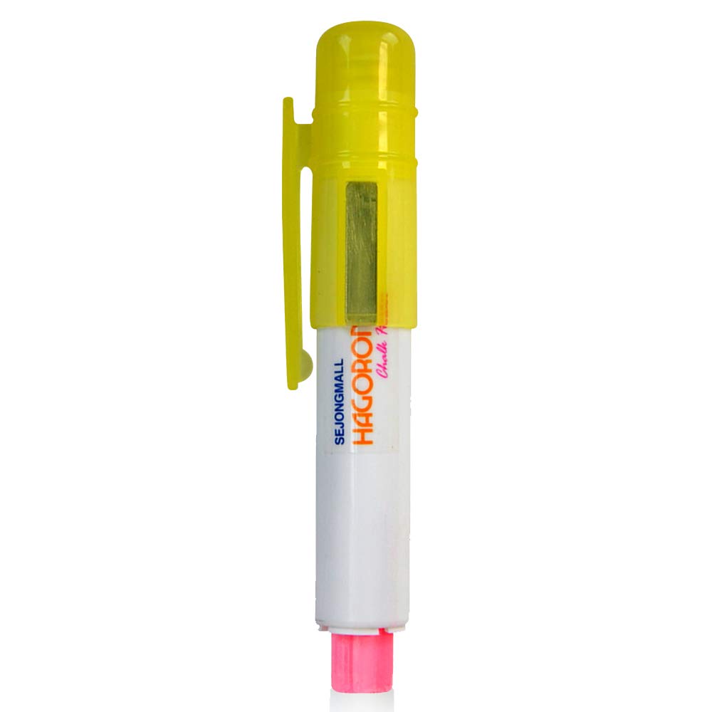 Chalk Holder with Magnet Attached [Yellow Cap and Chalk]