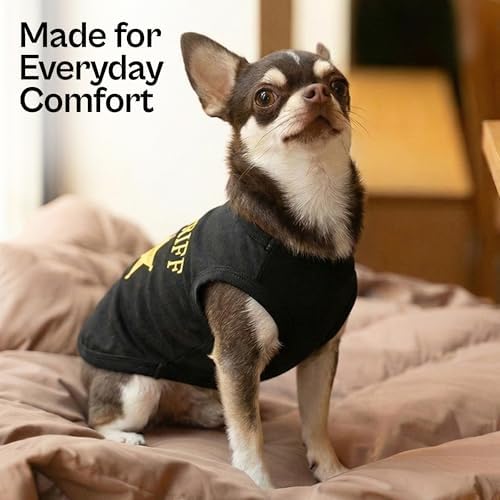 Parisian Pet Dog Tshirt - Embroidered “ Sheriff “ Dog Shirt - Lightweight and Skin Friendly Dog Clothes - Sleeveless Dog Tee Shirts - Machine Washable Dog Shirt for Large Dogs - 3XL — view 4