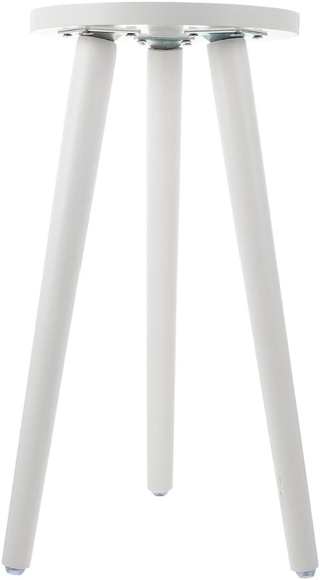 Wooden Plant Stand Indoor Flower Pot Rack for Living Room Balcony Small Pot Holder with White Legs 20cm Diameter 52cm Height for Succulent Display