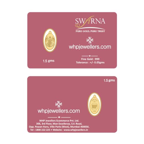 Image of WHP Jewellers 24kt (999) 1.5 gram Goddess Lakshmi Yellow Gold Lakshmi Pendant WHPLK1.5 N