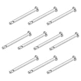 uxcell Single Hole Clevis Pins - 3mm X 30mm Flat Head 304 Stainless Steel Link Hinge Pin 10Pcs