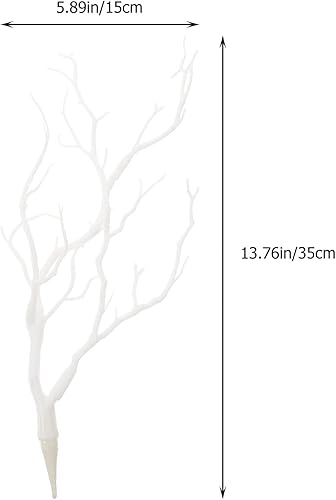 Miniatura 3 de Sewroro 4pcs Faux Antler Accesorios Plástico Boda Jarrón Alto Blanco