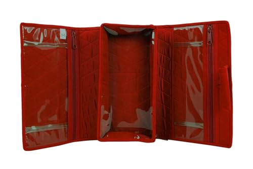 Image of Craft Folding Kit - Portable Soft Storage - Crafts, Sewing, & Quilting Organizer Red