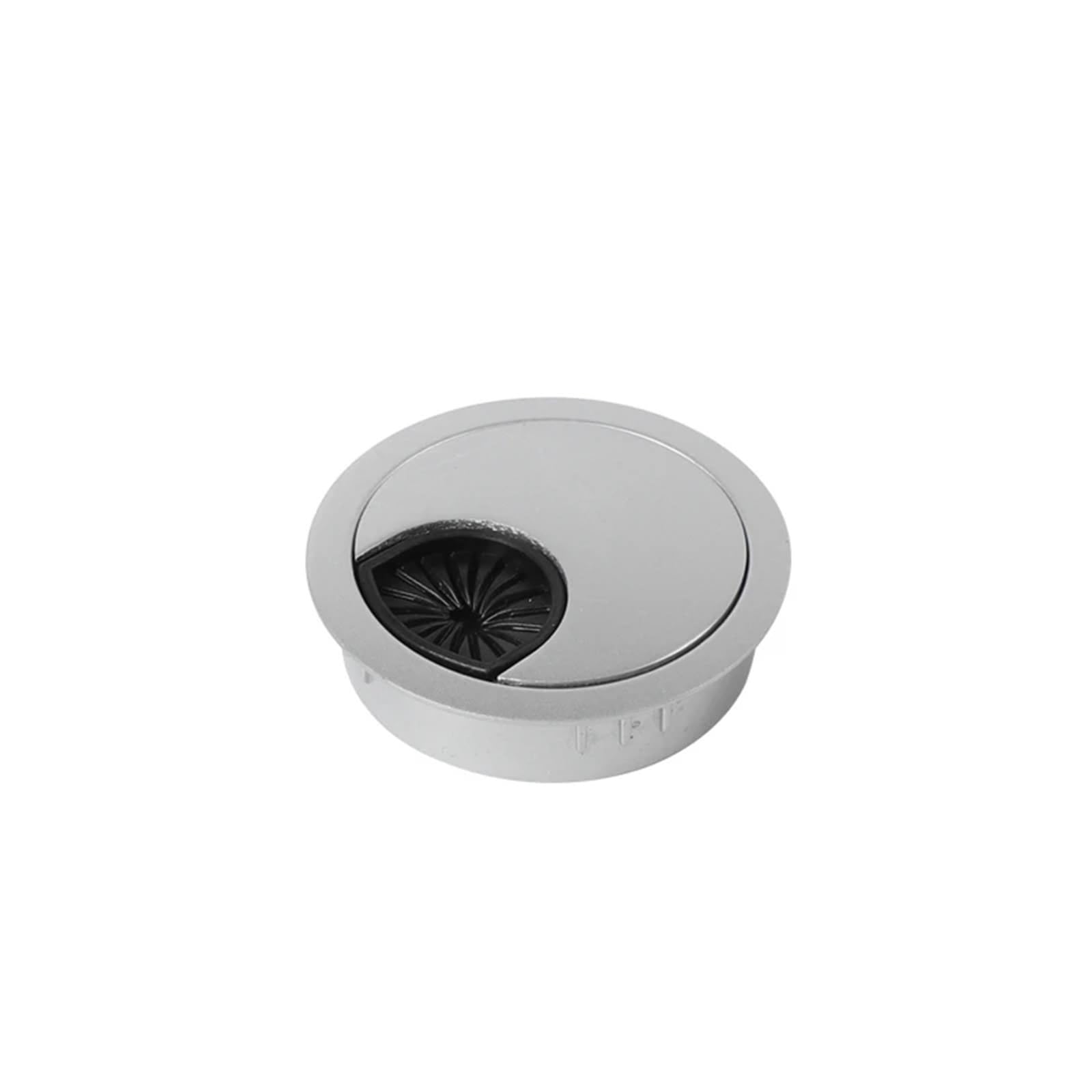 Pasacables Placa de Cubierta for Cable, for computadora, con Abertura Caja Rosca 50, 53 y 60 mm, Negra Plateada(Grizzly,20pcs,50mm)