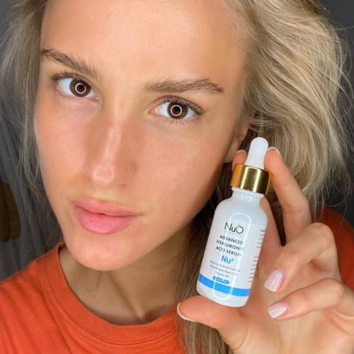 Nuorganic Hyaluronic Acid Serum For Face - Hydrate, Plump And Rejuvenate Your Skin With Plant Stem Cells & B5 - Vegan, Cruelty Free, Natural & Organic Ingredients (1Fl.oz) #TOP3