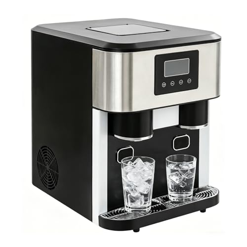 Petite machine à glaçons 3 en 1, machine à glaçons avec glace pilée, glace bullet et eau froide, auto-nettoyante, pour maison, bureau, gastronomie, bar