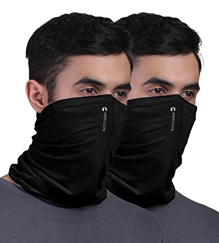 FREECULTR Unisex Plain Bamboo Bandana Anti Microbial Multipurpose Headband Cloth Face Mask for Dust and Sun Protection