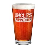Shop4Ever Uncle's Sippy Cup Laser Engraved Beer Pint Glass New Uncle To Be Promoted To Uncle