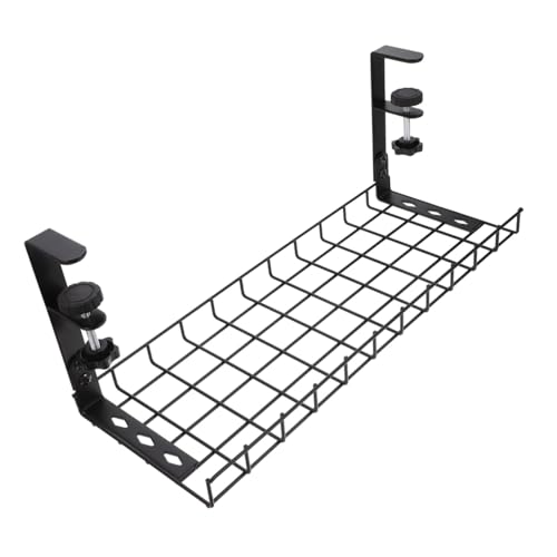 Bandeja de Gestión de Cables Abaodam para Escritorio 500mm Organizador de Cables sin Taladro Soporte para Regleta miniatura 1