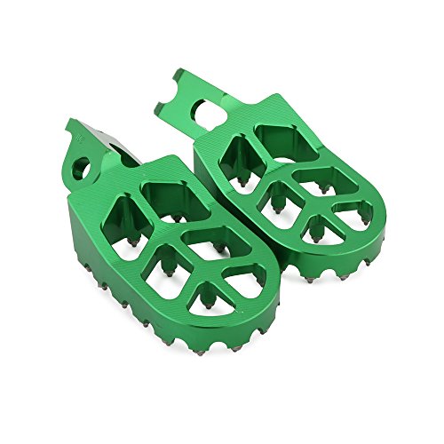 Image of AnXin Dirt Bike Foot Pegs Footpegs Footrests Foot Pedals Rests CNC for KX250F 06-18 KX250 KX 250 19-24 KX450F 07-18 KX450 19-24 KX250X KX450X 21-24 KLX450R 08-14 Green