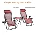 AmazonBasics - Set de 2 sillas con gravedad cero y mesa auxiliar,...