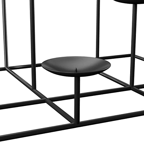 SEI Furniture 9 Candle Wrought Iron Candelabra, Matte Black by SEI Furniture - Image 4