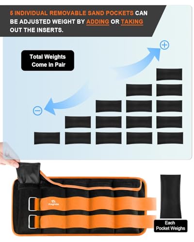 Image of Fragraim Adjustable Ankle Weights 1-3 /4 /5 /6 /8 /10 /12 /15 /20 LBS Pair with Removable Weight for Jogging, Gymnastics, Aerobics, Physical Therapy
