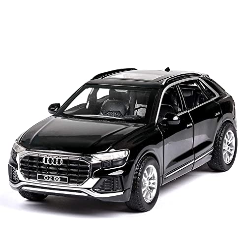 Image of Metal Pull Back Diecast Car 1:32 Audi Q8 Pull Back Car Model With Sound Light Boys Gifts Toys For Kids?Pack Of 1?, Multicolor