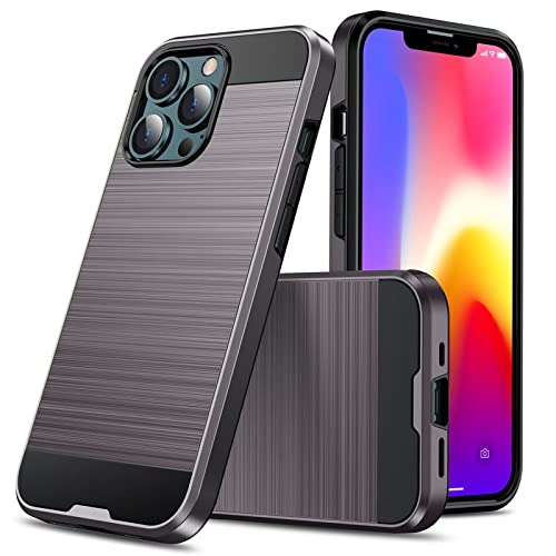 Coque TPU brossé pour iPhone 13 Pro Max : protection antichoc élégante gris