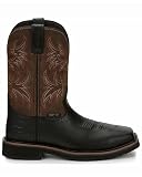 Justin Boot Company Men Driller 11' Brown Composite Square Toe Work Boot Brown 10 D