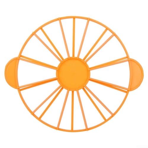 Cortador de pasteles de 12 porciones para hornear, herramienta de corte de pasteles de doble cara con guía de rebanada uniforme, compatible con pasteles redondos, verde y naranja (naranja)