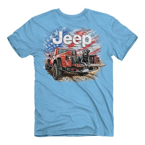 Buck Wear 3784BBLMD: Jeep Glad Lab Ss Tee - 4Oz, Baby Blue, Md