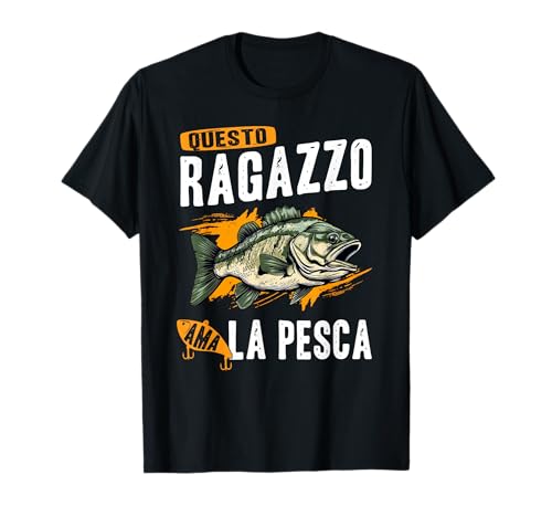 Divertente pescatore questo ragazzo ama la pesca bambino Maglietta