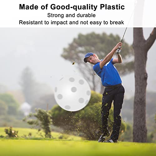 image for Adwikoso 50 Pack Plastic Golf Training Balls 42 mm Airflow Hollow Golf