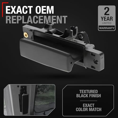 Image of T1A Interior Passenger Sliding Door Handle Replacement - Compatible with 2014-2024 Ford Transit, 2015-2019 Ford F-150 - Textured Black, Plastic - OEM CK4Z-6122666-A, BK2Z-6122666-A