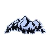 Mountain Forest Iron On Patches Embroidered Applique Iron On for Jeans, Clothes, Caps, Backpack, Hats