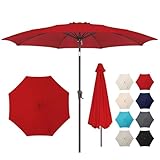 AckMizz Sombrilla de patio al aire libre de 9 pies,