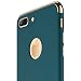 iPhone 7 Plus Case, RANVOO Thin Hard Slim Fit Stylish Cover with 3 Detachable Parts Case, Dark Green [Clip-ON]