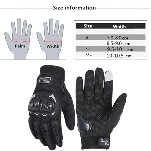 6pcs Adults Alloy Steel Motorcycle Knee Pads Elbow Pads with Motorcycle Gloves, Motocross Knee Shin Guards Dirt Bike Gear for Men and Women (Gloves L) by Aikelai - Image 7