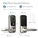ULTRALOQ Latch 5 Smart Lock, Built- in WiFi 6 Fingerprint Door Handle Lock, Biometric Keyless Entry Door Lever with App, Digital Touchscreen Keypad, Smart Locks for Front Door, App Remote Control