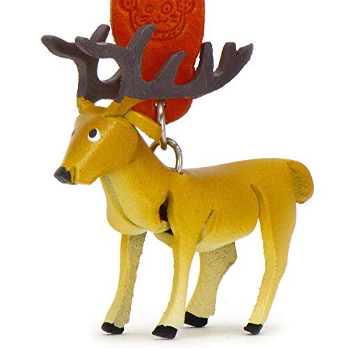 Preisvergleich Produktbild Monkimau Schlüsselanhänger Hirsch Figur aus Leder